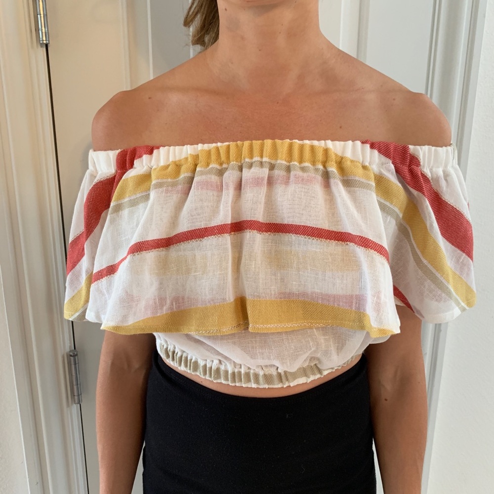 Off the shoulder crop top
